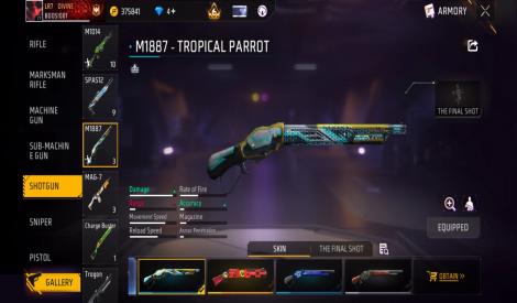 Free fire max account with old collection