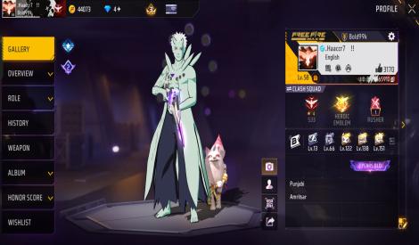 Account level 58 evo 8 one 4level ke two 3level five 2level