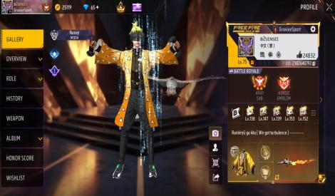 Free fire max account