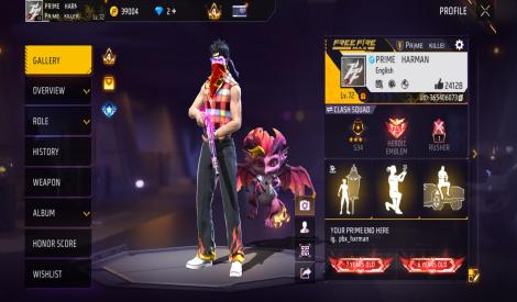 Free fire max 7 years old account 💯